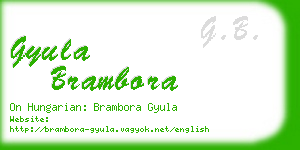 gyula brambora business card
